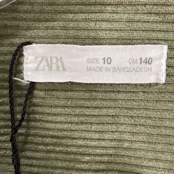 Zara Youth Size 10 Green Corduroy Jacket Casual Street Wear Metal Button… - Picture 3 of 9